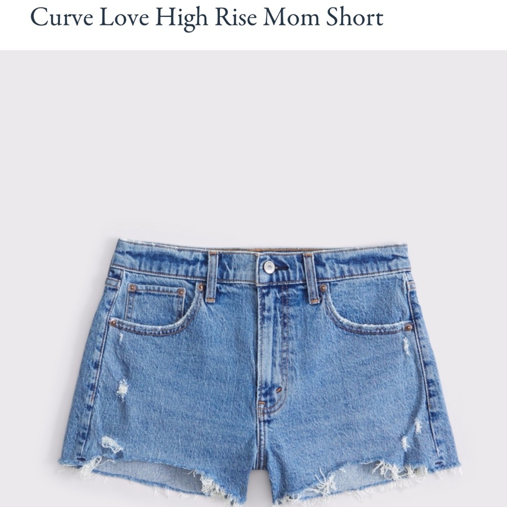 ABERCROMBIE CURVE LOVE HIGH-RISE MOM SHORTS SIZE 27/4